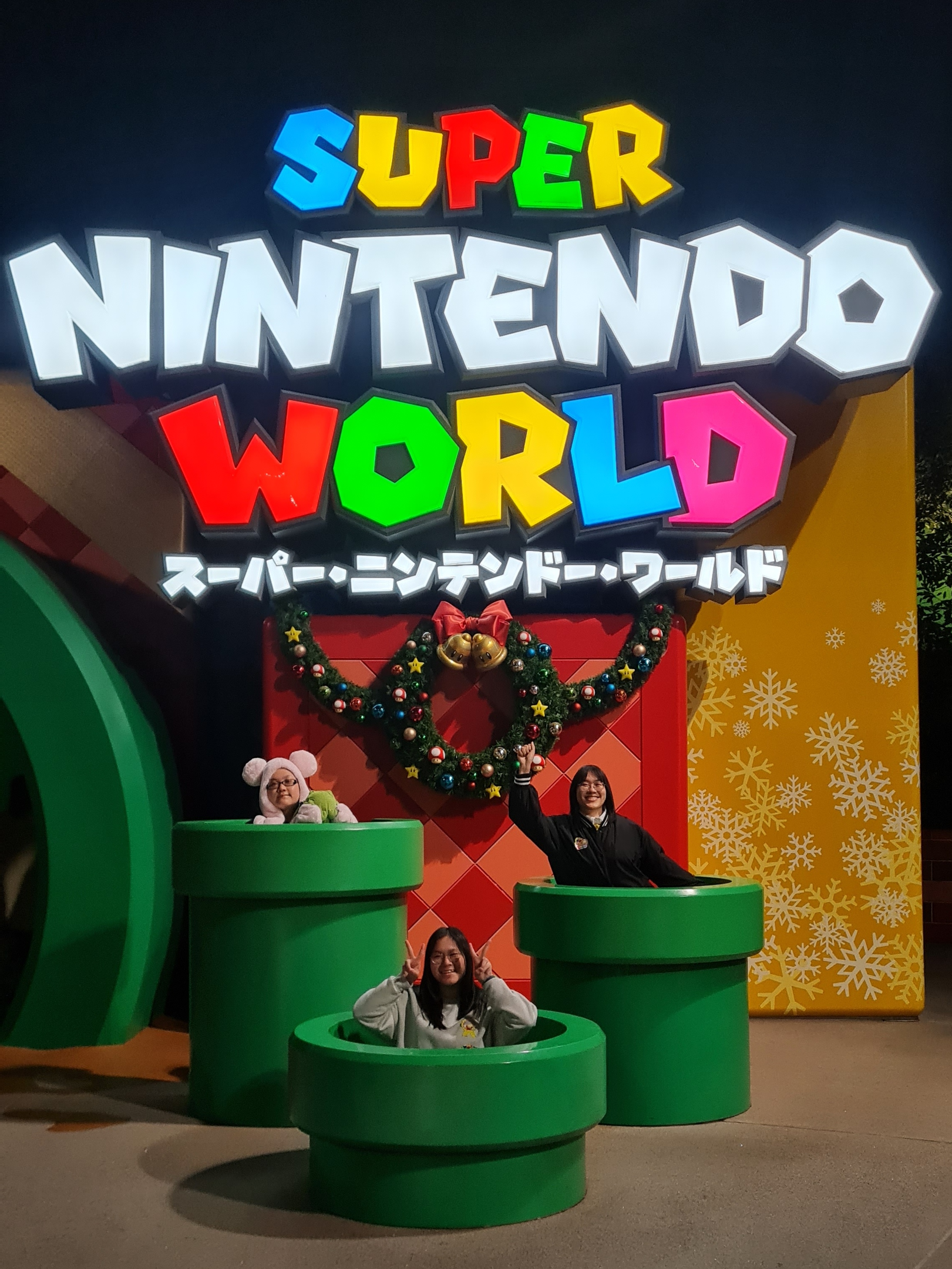 Me and my sisters at Super Nintendo World